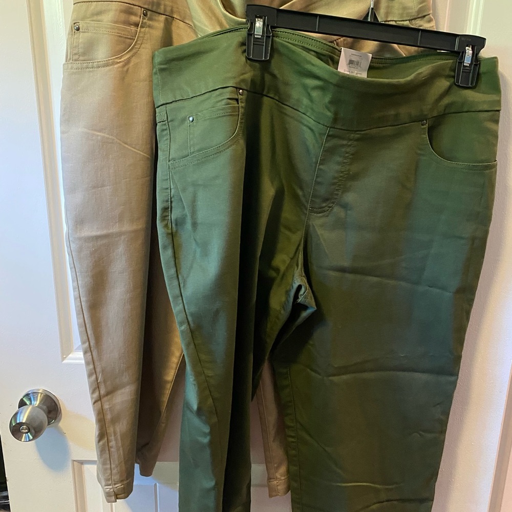 Lot of 2 Time and Tru Capris Size XL ( 16-18)